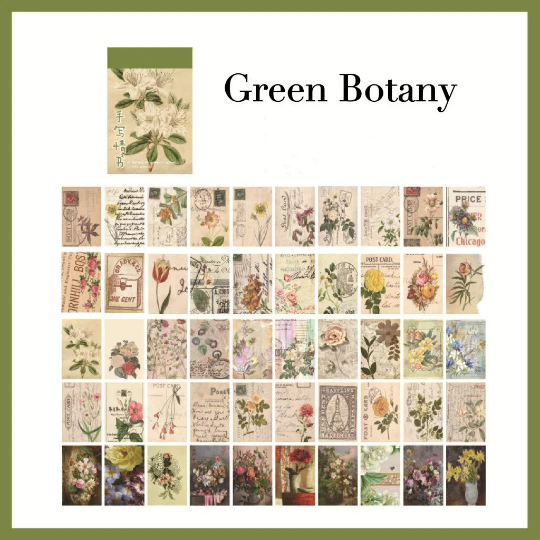 Set with Botanical Scrapbook Accessories