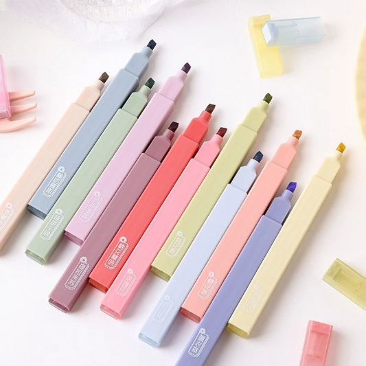 JiWuShe Floral/ Dessert fragrance highlighters /Marker Pens set of 6, Retro Shade Markers, School Supplies, Scented Markers, Cute Stationery