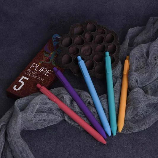 Kaco Pure Set of 5 Color Gel Ink Pens Chinese nostalgic Box