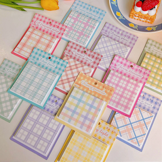Pastel Color grid post it note/ Sticky notes