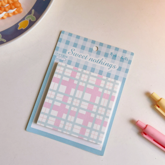 Pastel Color grid post it note/ Sticky notes – ChocoStationery