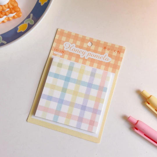 Pastel Color grid post it note/ Sticky notes