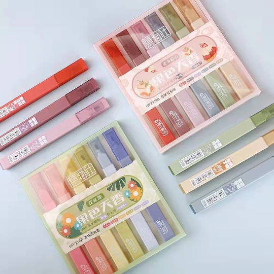 JiWuShe Floral/ Dessert fragrance highlighters /Marker Pens set of 6, Retro Shade Markers, School Supplies, Scented Markers, Cute Stationery