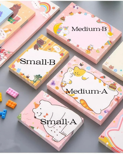 Multi-size Cartoon Animal 50/90 pages memo pads/ note pads