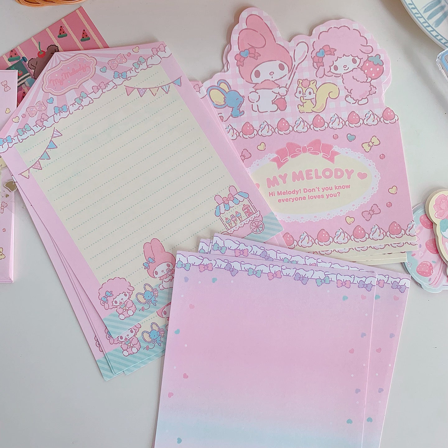 Sanrio Cinnamoroll My melody Invitation Set/ Letter envelope set