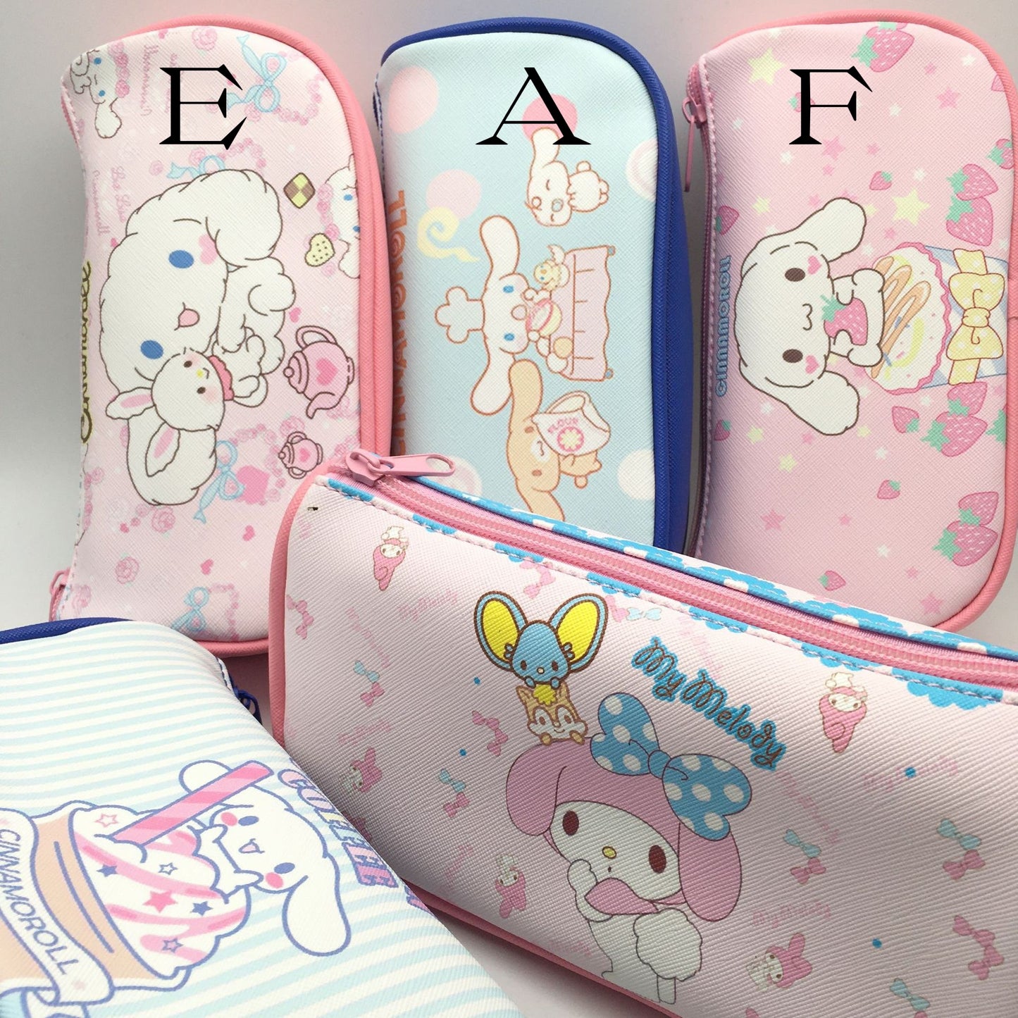 Kawaii cartoon pen pouch/ S characters pencil case