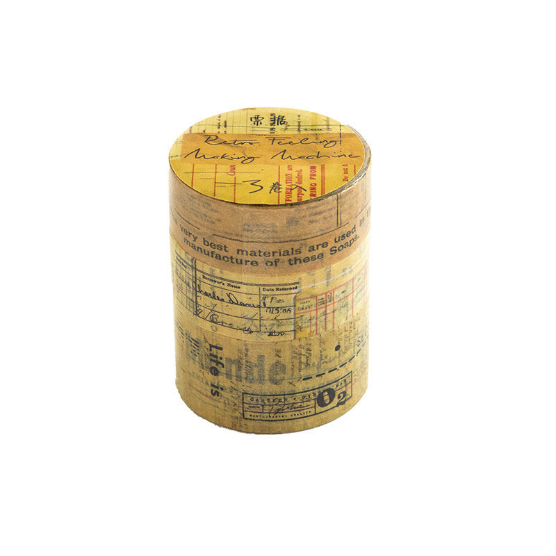 Vintage Design Washi Tape, Retro Style Washi Tape, Decorative