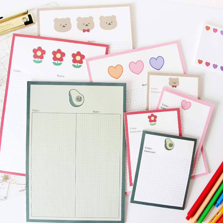 Memory Pad Notes Multi size Minimalist 30-page memo pads/ note pads – ChocoStationery