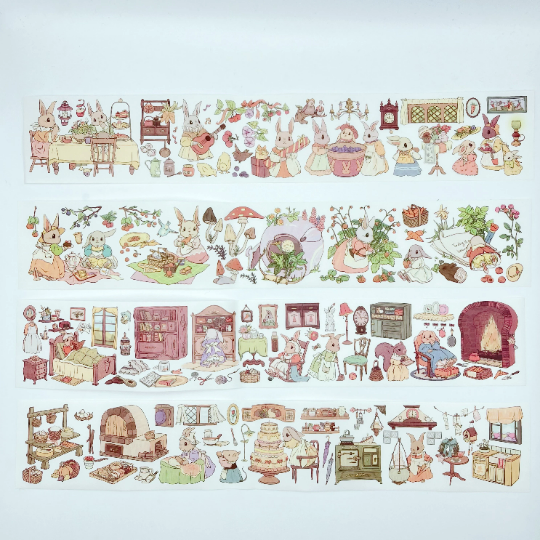 [Free Shipping] PaperMore set of 4 Bunny Forest series washi tape