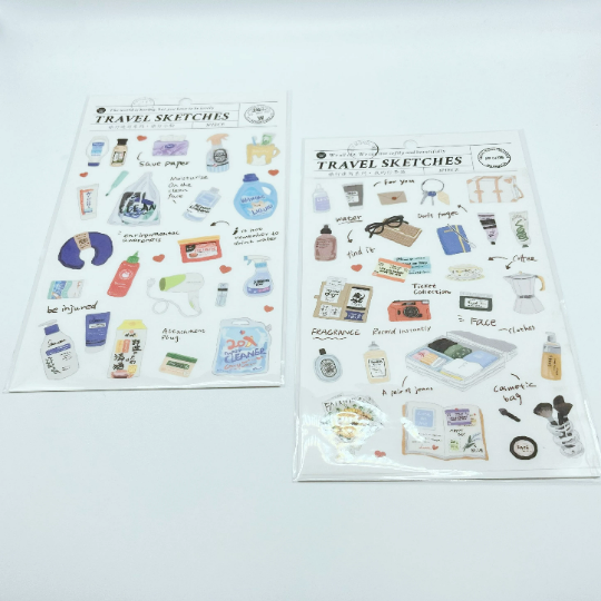 [Free Shipping] IFM Travel sketches Travel trinkets sticker/ stationery sticker/ daily Necessities sketches sticker