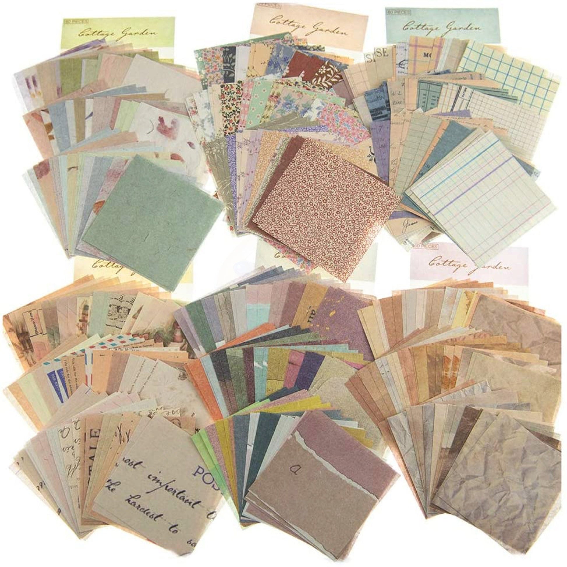 Vintage Scrapbook Paper Journaling Supplies Kit Translucent Decorative  Paper Gold Foil Aesthetic Paper for Scrapbooking Junk Journal Supplies