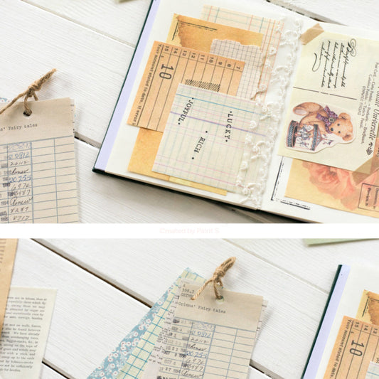 60 Sheets Vintage Journaling Paper Set Scrapbooking Paper Supplies