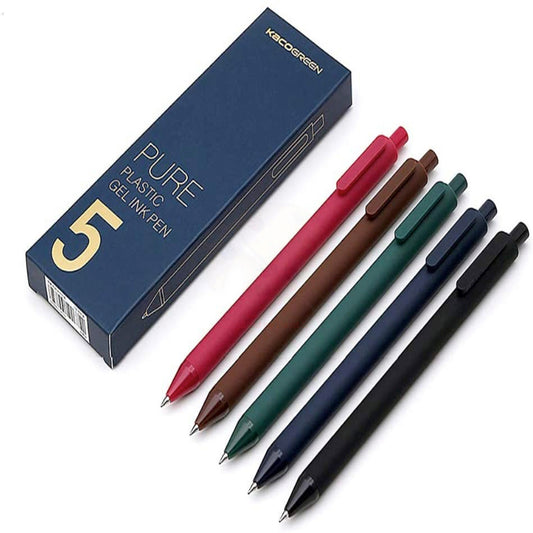 Kaco Pure Set of 5 Color Gel Ink Pens Blue