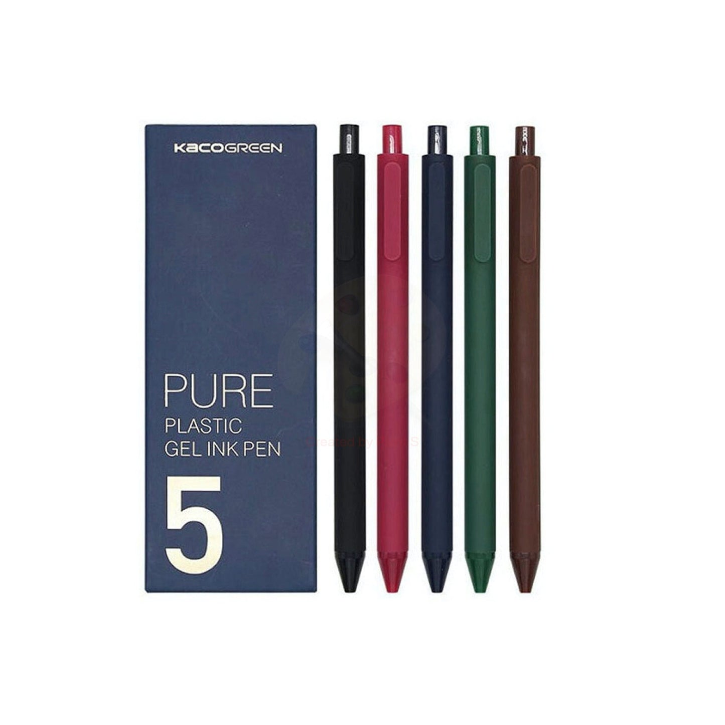 Kaco Pure Set of 5 Color Gel Ink Pens Blue