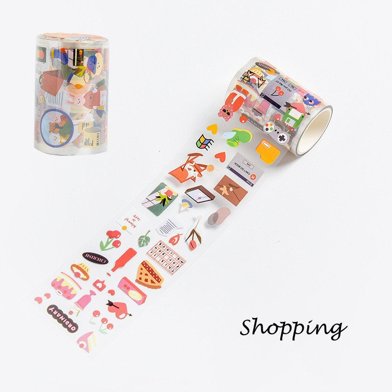 Korean Style Cute PVC Journaling Stickers Bear/ Shiba/ Corgi/ Shopping –  ChocoStationery