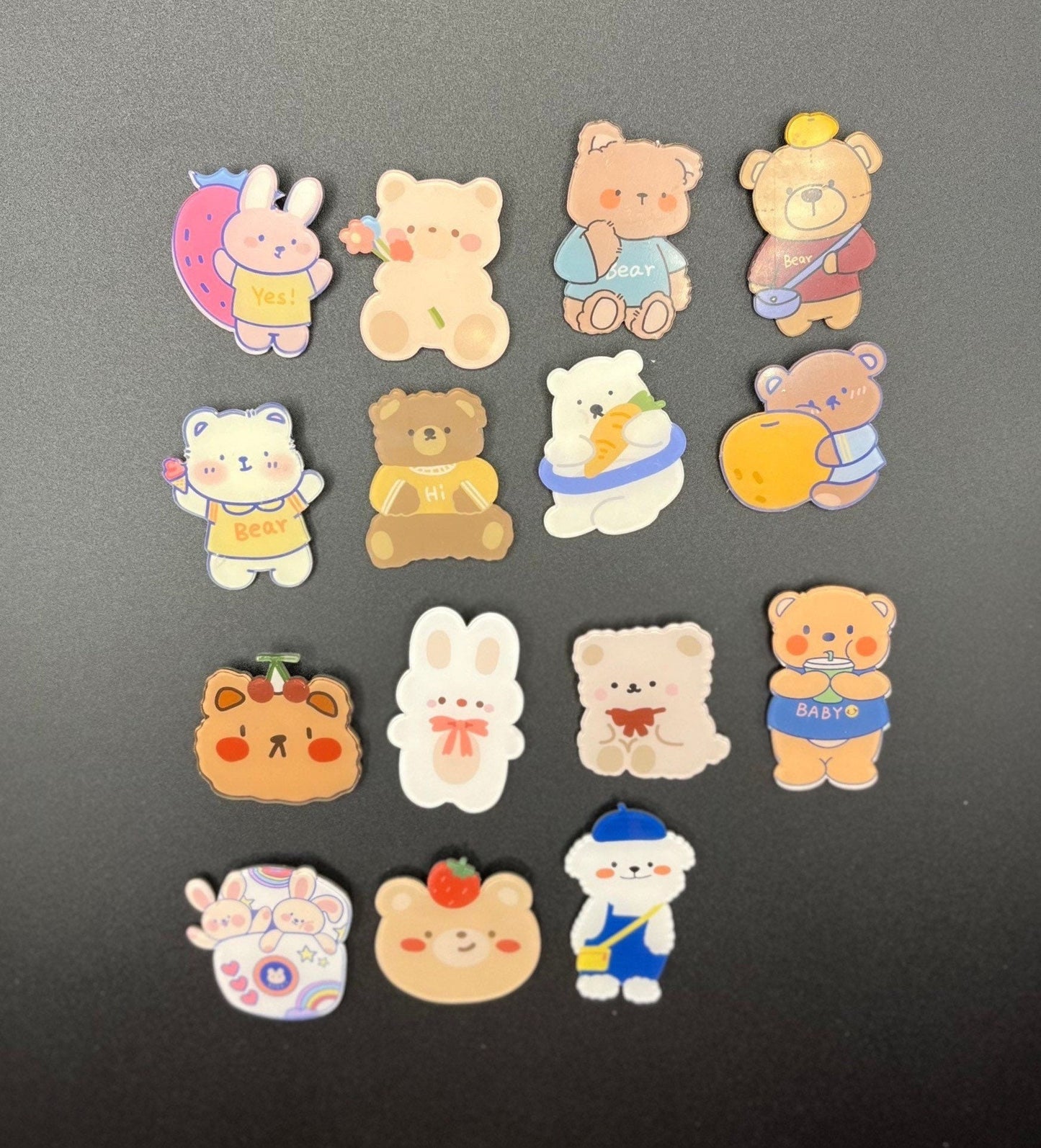 Cute Acrylic Pin Cream Bear Pin/ Foodie Girl Pin / Bubble Tea/ Fries/ Coke/ Starbucks 1 PC/ 3 PCS/ 6 PCS