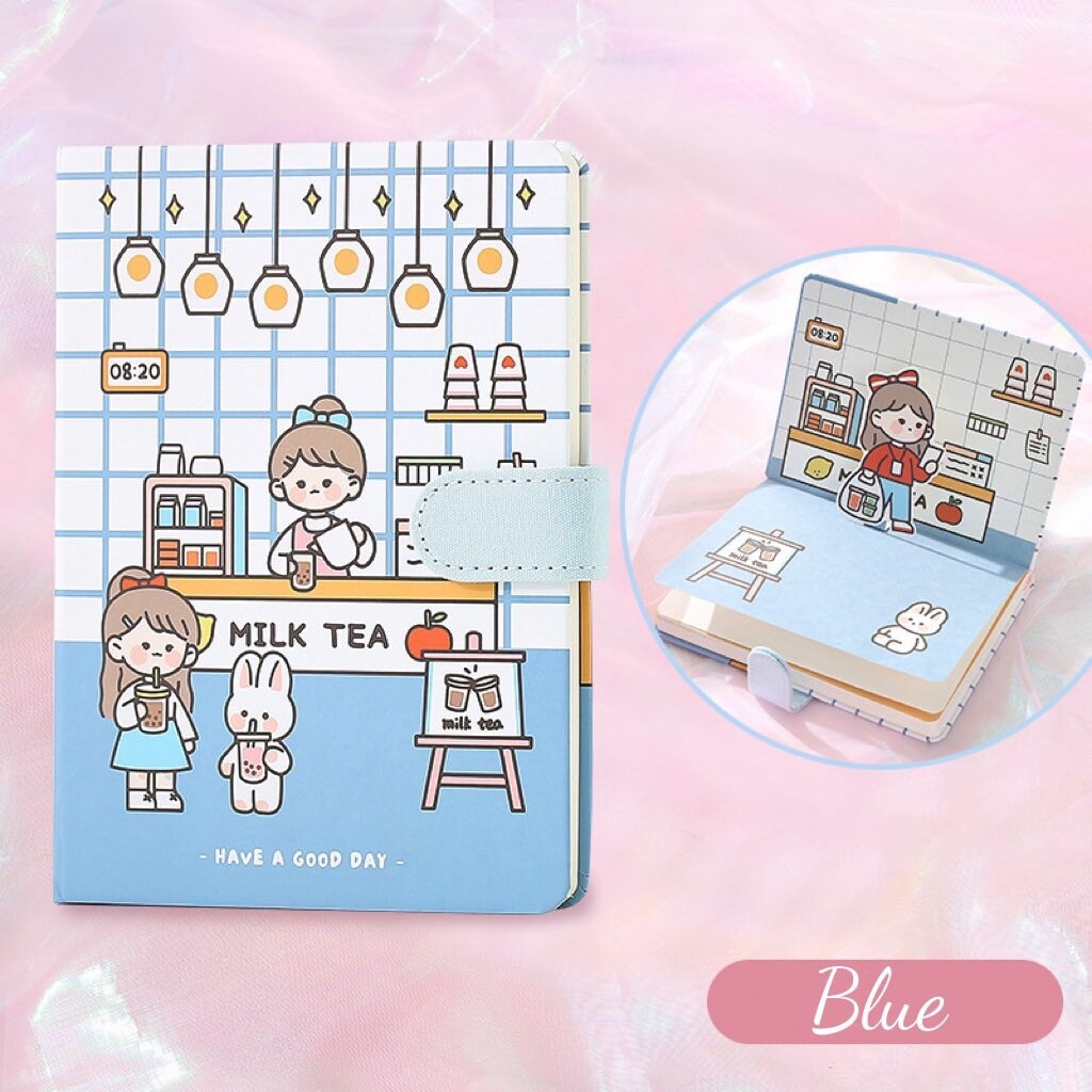 Cute A6 Hardcover Magnetic Snap Notebook