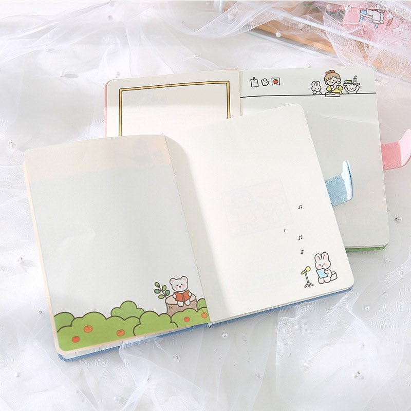 Cute A6 Hardcover Magnetic Snap Notebook