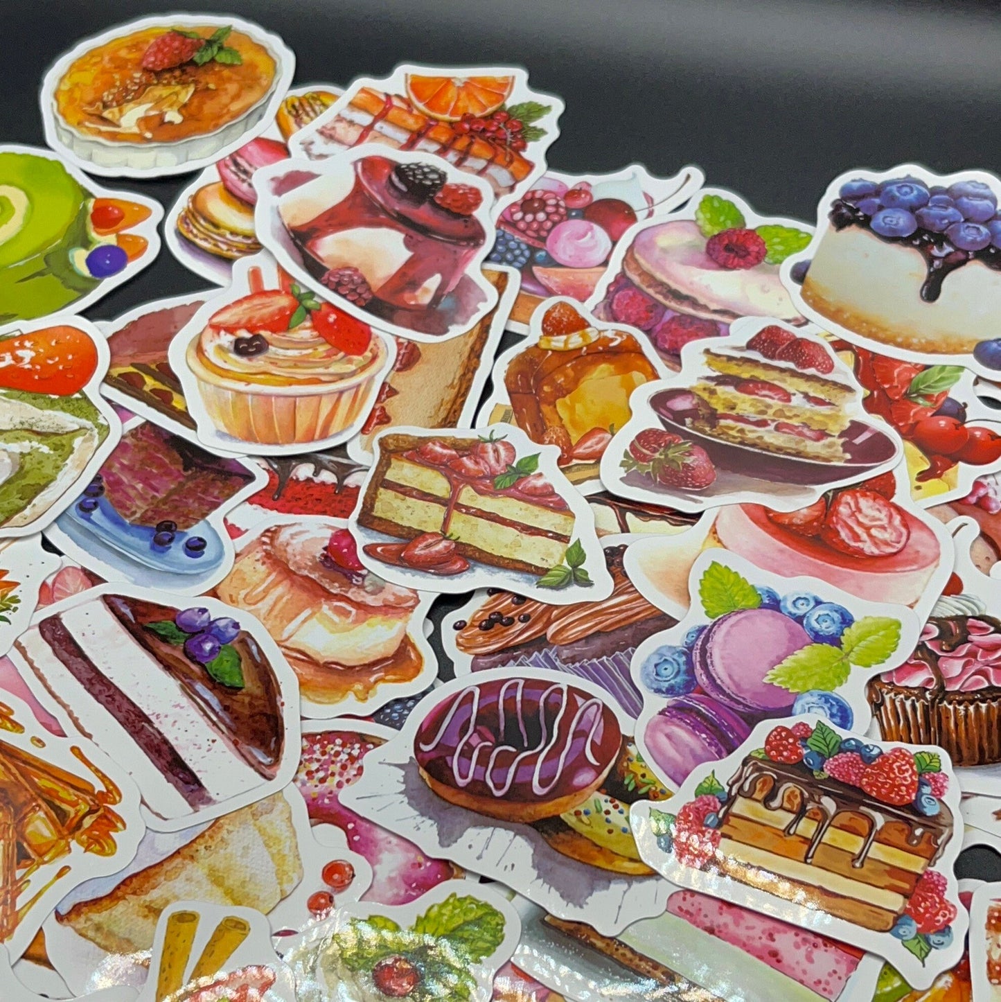 [Free Shipping] PVC Ice-Cream/ Dessert Stickers  25/ 50 PCS Reusable Waterproof