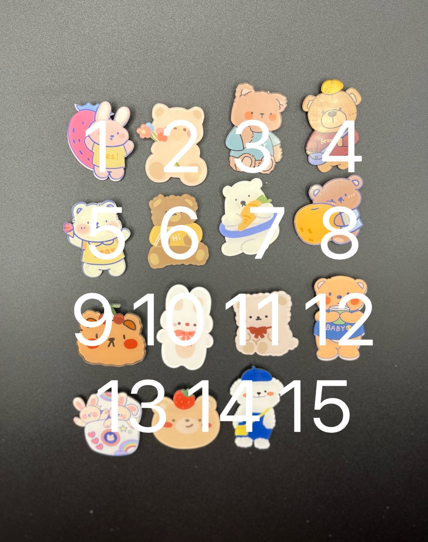 Cute Acrylic Pin Cream Bear Pin/ Foodie Girl Pin / Bubble Tea/ Fries/ Coke/ Starbucks 1 PC/ 3 PCS/ 6 PCS