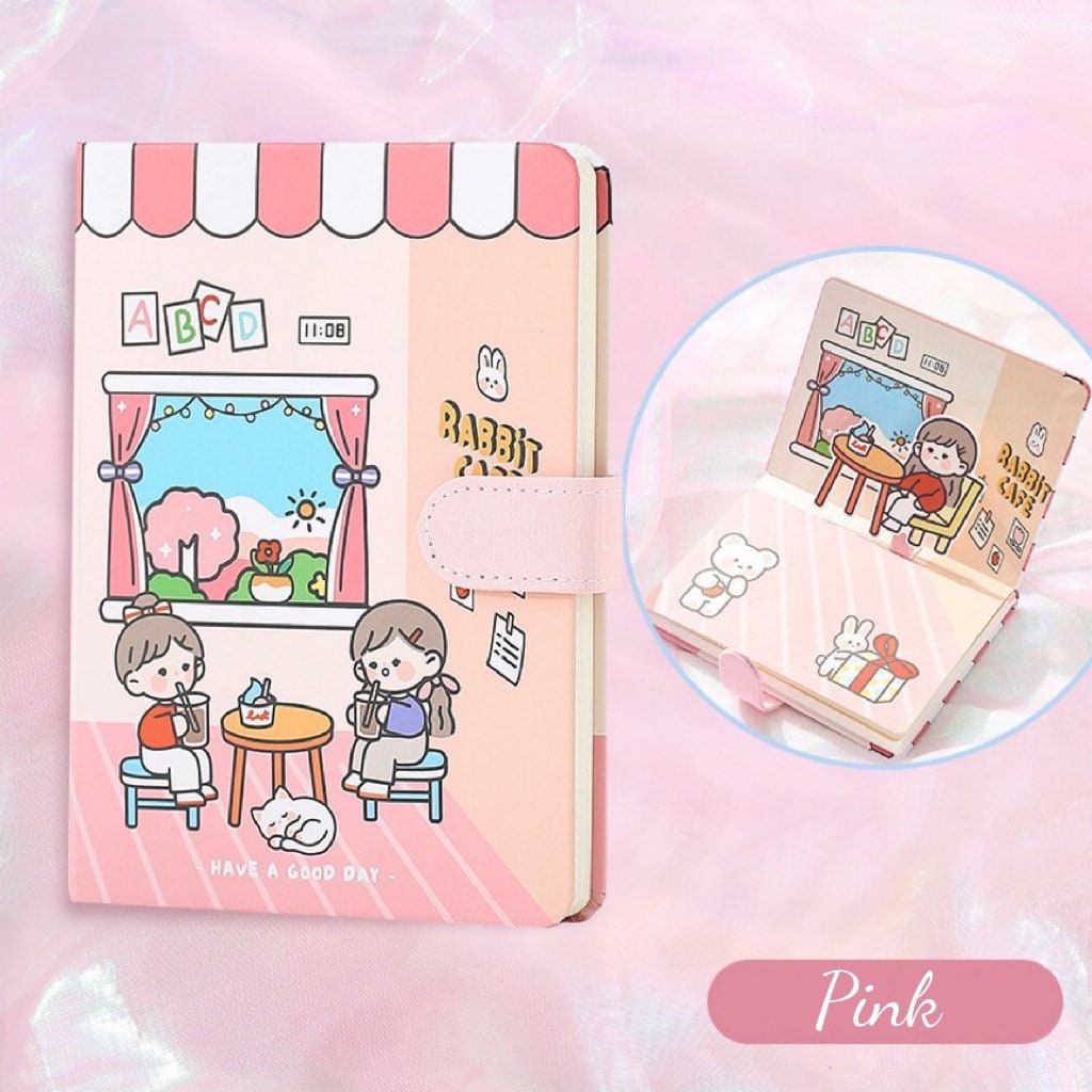 Cute A6 Hardcover Magnetic Snap Notebook