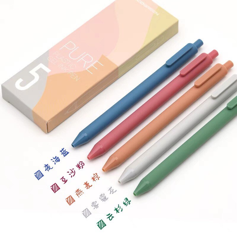 Kaco Pure Set of 5  Color Gel Ink Pens Morandi I Box