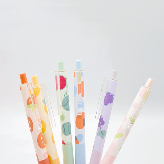 JiWuShe S1 Set of 6 Stationery doodle theme Aesthetic gel pen set, Ret –  ChocoStationery