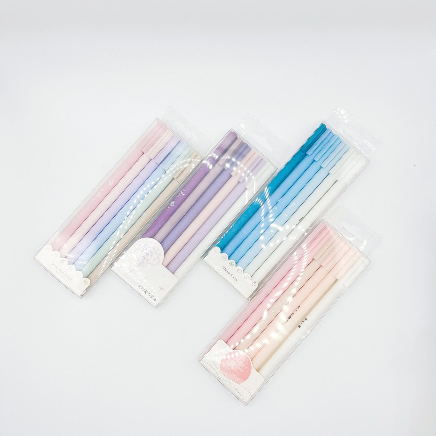 Set of 6 Slim Morandi Gradient fine nib gel pens