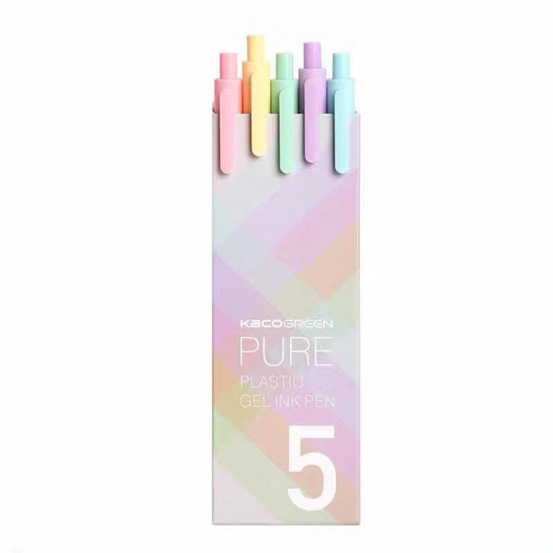 Kaco Pure Set of 5  Color Gel Ink Pens Macaron Box