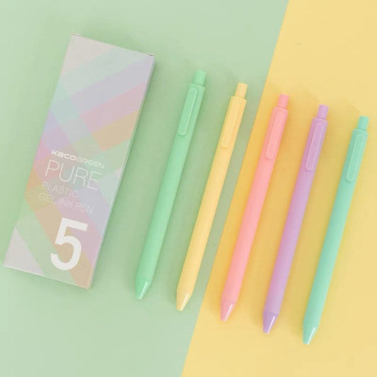 Kaco Pure Set of 5  Color Gel Ink Pens Macaron Box