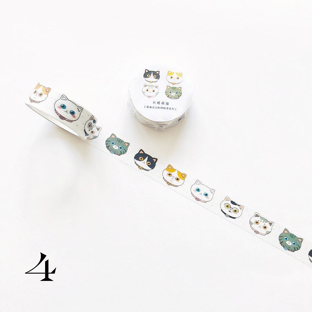 Illustration minimalisms cat washi tapes Kawaii cat paw washi tapes