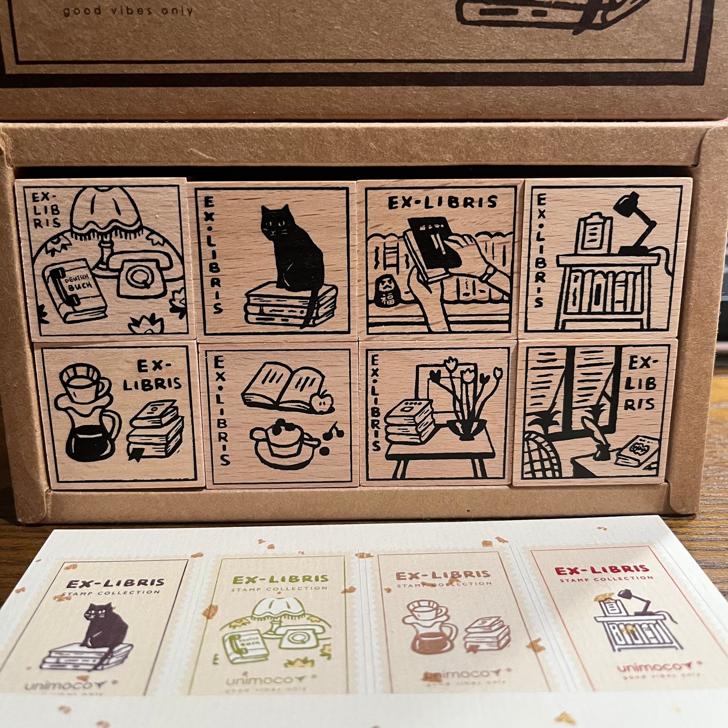 Unimoco EX-LIBRIS stamp set