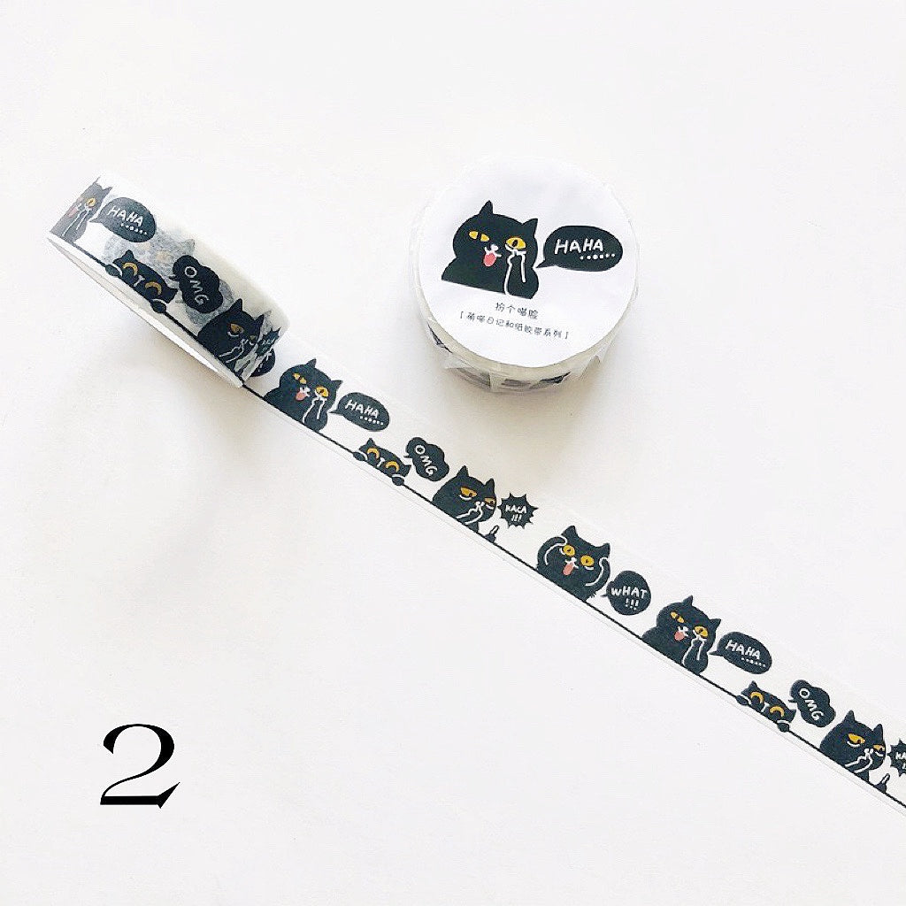 Illustration minimalisms cat washi tapes Kawaii cat paw washi tapes