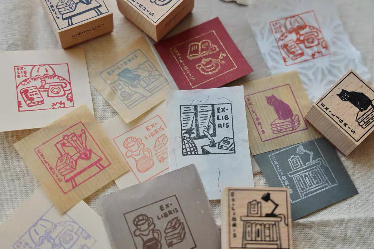 Unimoco EX-LIBRIS stamp set