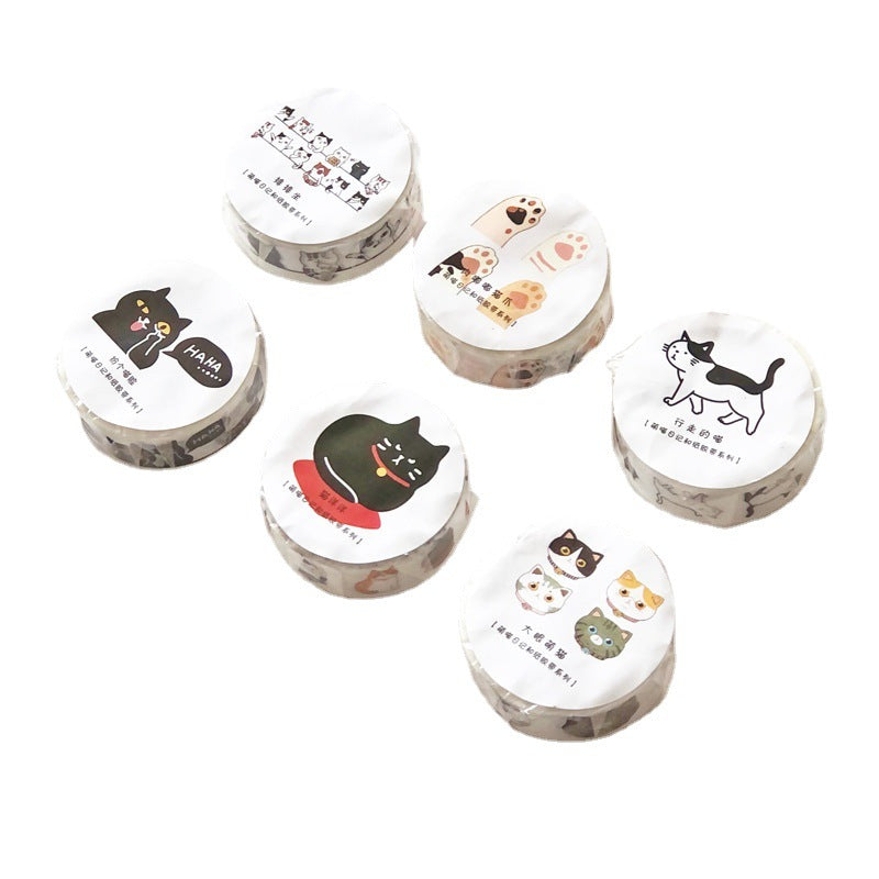 Illustration minimalisms cat washi tapes Kawaii cat paw washi tapes