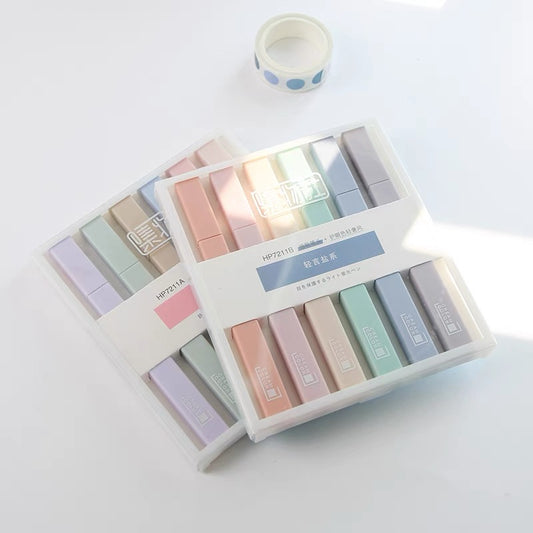 JiWuShe Set of 6 Morandi Color highlighters / Two tones available