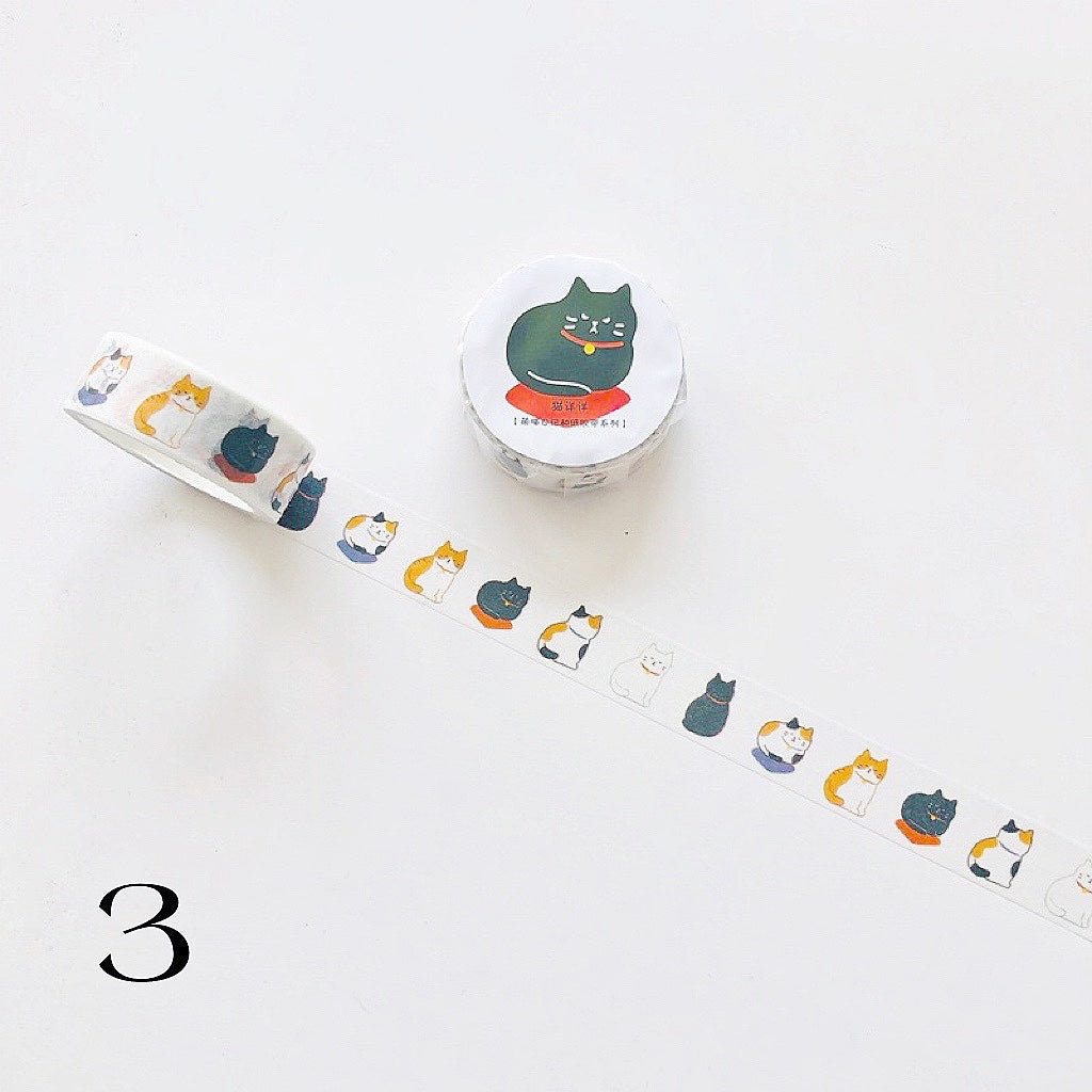 Illustration minimalisms cat washi tapes Kawaii cat paw washi tapes