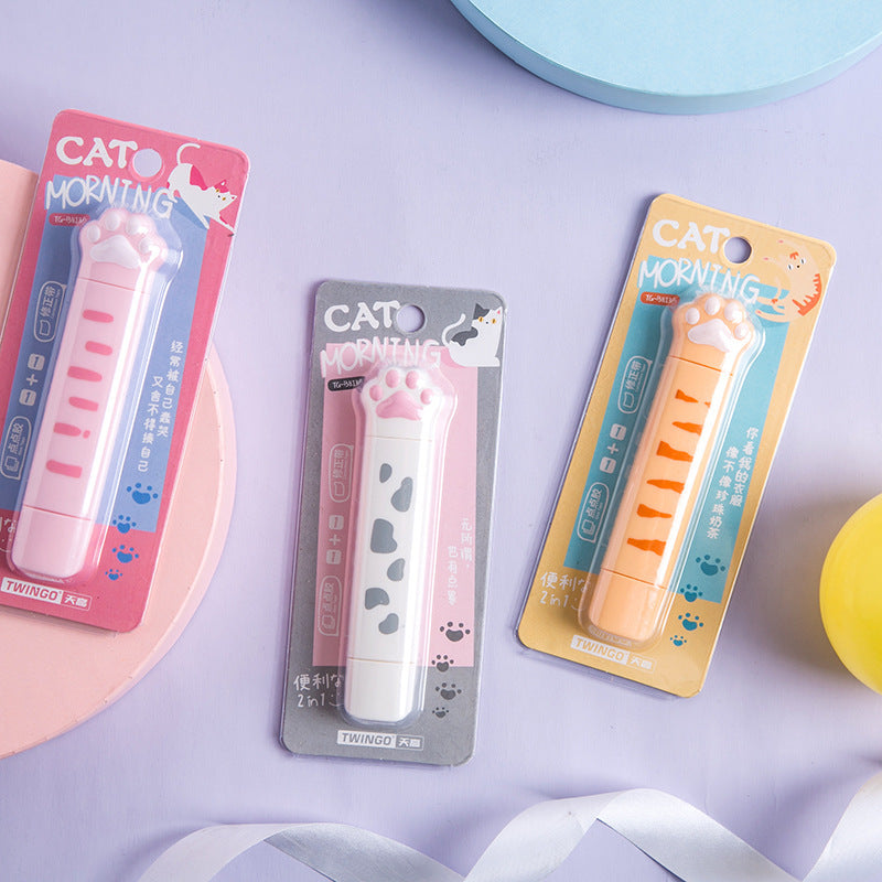 Kawaii 2 in 1 Cat Paw Correction Tape /Dot Glue