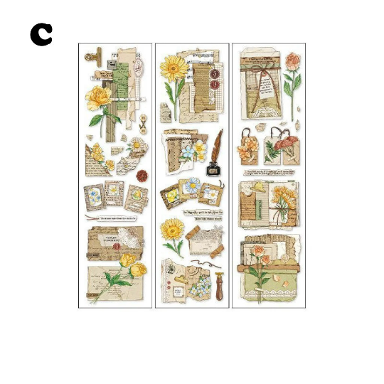 [Free Shipping]IFM PET illustration journaling Sticker set