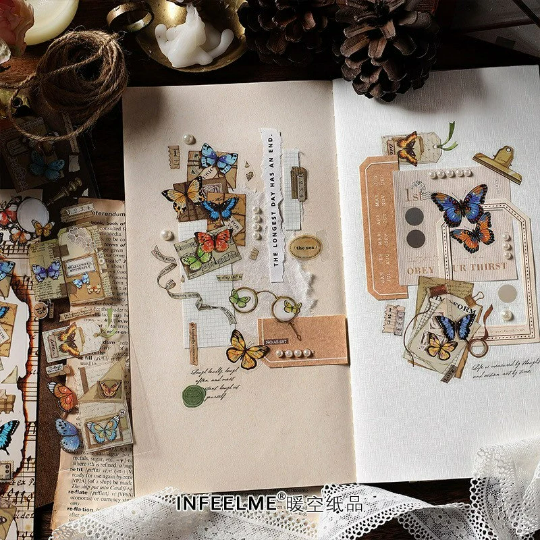 [Free Shipping]IFM PET illustration journaling Sticker set