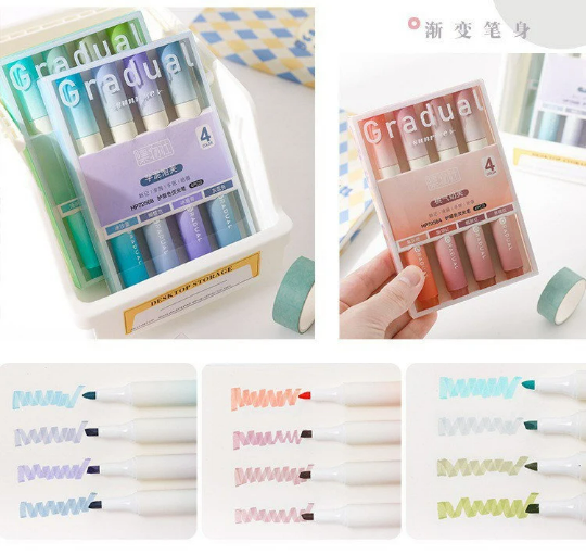 Jiwushe Flower/ Dessert Fragrance Highlighters /marker Pens Set of